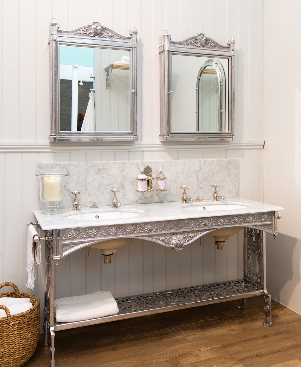 coronation double basin frame luxury bathroom marble top