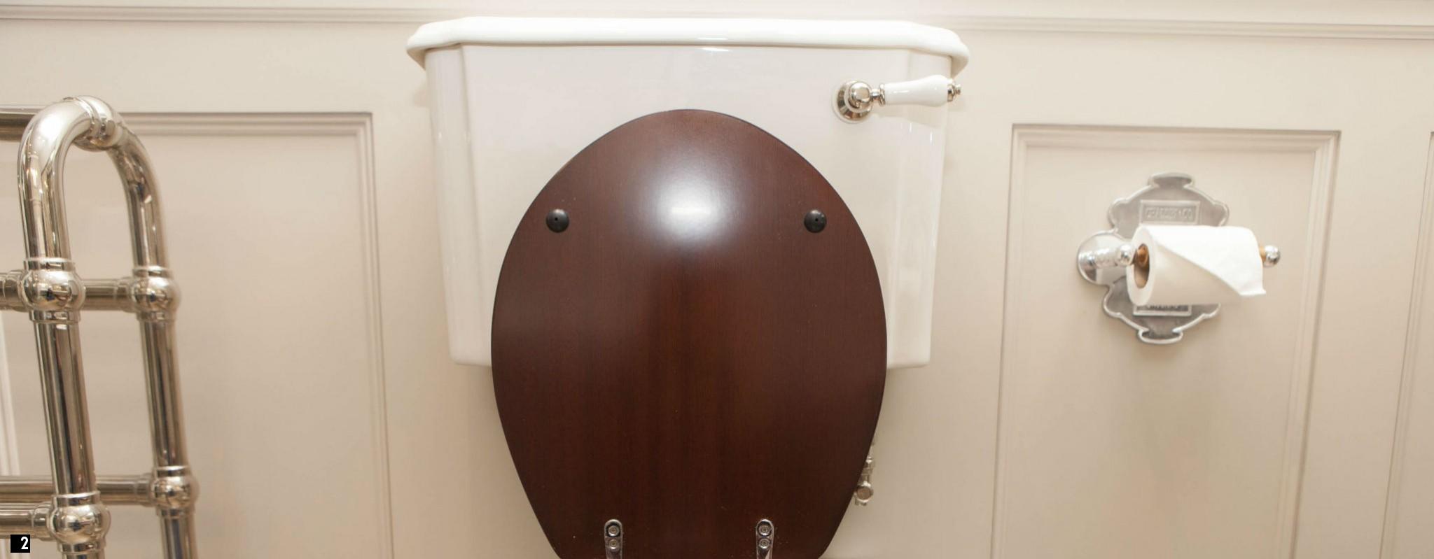 Traditional Chadder Mahogany Toilet , Vintage Toilet Seat