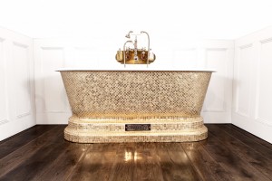 Windsor Bath with Pure Gold Style Mosaic Exterior