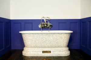Windsor Bath with Mother of Pearl Mosaic Exterior